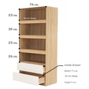 Harlie Tall Cabinet CT80-Solid Oak/White