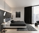 Keith Bed 5ft-Square Matt/Grey Fabric