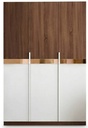 Adison Wardrobe 135/Mocha Oak/White