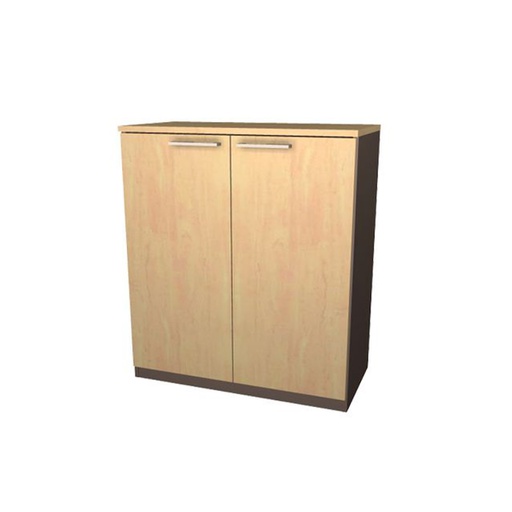 [19041380] Able Low Cabinet LC080/DO05/083 (2) - Dark Grey/Maple